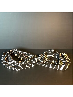 Zebra pattern infinity scarf